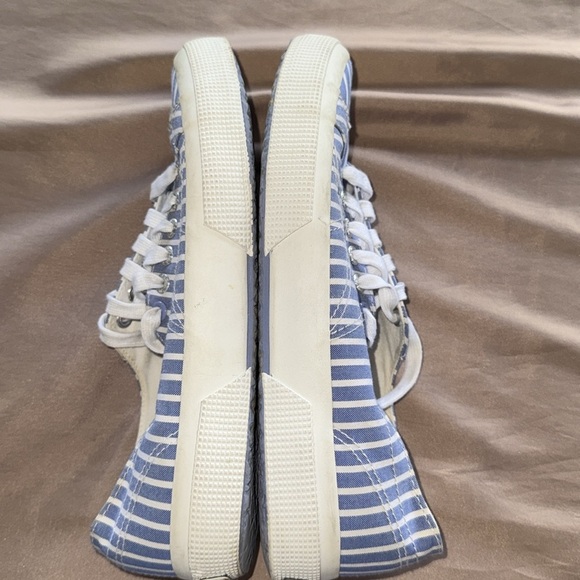 Superga 2750 Fabricshirt Blue/White Preppy Striped Sneakers S00BQP0 Size 8 - Picture 10 of 14
